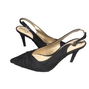 Circus By Sam Edelman Slingback Manuela Black Pumps Heels Size 9.5